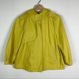 GAP Yellow autumn/winter coat with hoodie womens Jacket Size Small